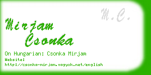 mirjam csonka business card